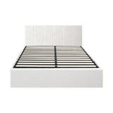 Oikiture Bed Frame Queen Size Gas Lift Base PU Leather ZOE - Side View