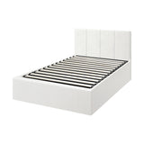 Oikiture Bed Frame Single Size Gas Lift Base PU Leather ZOE
