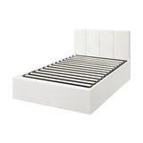 Oikiture Bed Frame Single Size Gas Lift Base PU Leather ZOE - Rear View
