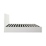 Oikiture Bed Frame Single Size Gas Lift Base PU Leather ZOE