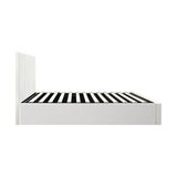 Oikiture Bed Frame Single Size Gas Lift Base PU Leather ZOE - Close-Up Angle