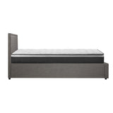 Oikiture Bed Frame With Mattress Set Double Size Gas Lift Grey BOSS