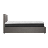 Oikiture Bed Frame With Mattress Set King Single Gas Lift Grey BOSS - 45-Degree Angle