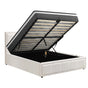 Oikiture Bed Frame With Mattress Set Double Size Gas Lift White BOSS