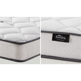 Oikiture Bed Frame with Mattress Double Size Pink Velvet - Extra Image