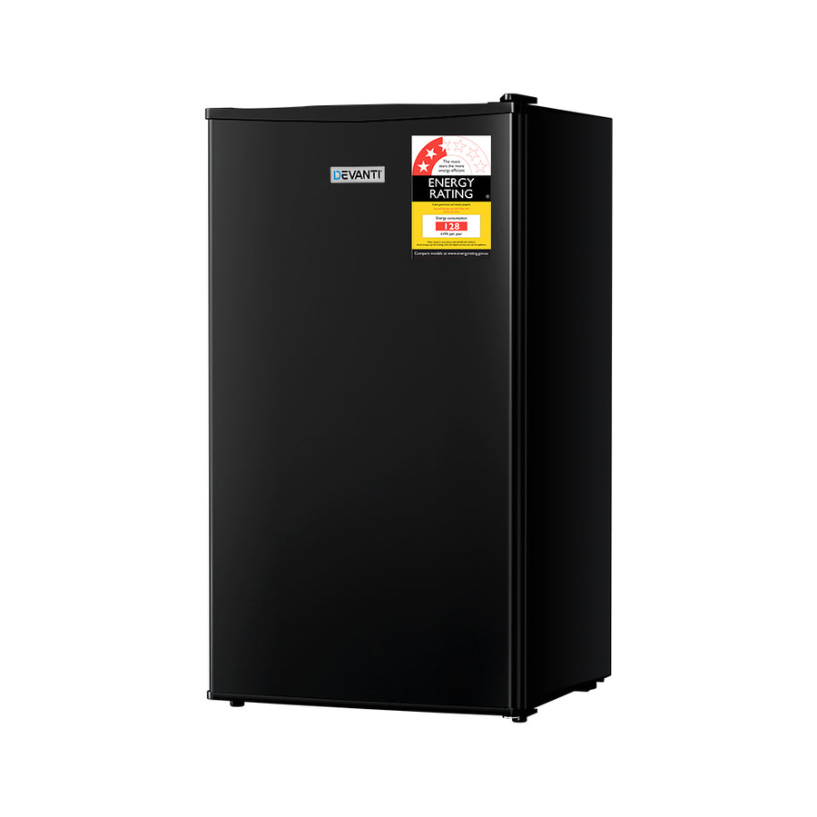 Devanti 95L black bar fridge with chiller compartment, image 7