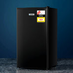 Devanti 95L black bar fridge with chiller compartment