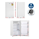 Devanti 95L Bar Fridge White - Front View