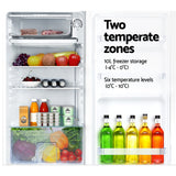 Devanti 95L Bar Fridge White - Top-Down View