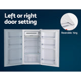 Devanti 95L Bar Fridge White - 45-Degree Angle