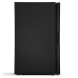 Devanti 105L Bar Fridge Glass Door Mini Fridge Countertop Cooler Black - Side View