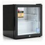 Devanti 40L Bar Fridge Glass Door Mini Fridge Countertop Cooler Black