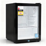 Devanti 56L Bar Fridge Glass Door Mini Fridge Countertop Cooler Black