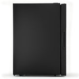 Devanti 56L Bar Fridge Glass Door Mini Fridge Countertop Cooler Black - Side View