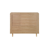 Oikiture Wooden Bed Frame King Single Rattan Headboard - 45-Degree Angle