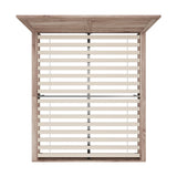 Oikiture Wooden Bed Frame King Size Contemporary Light Oak