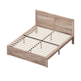 Oikiture Wooden Bed Frame King Size Contemporary Light Oak - Extra Image