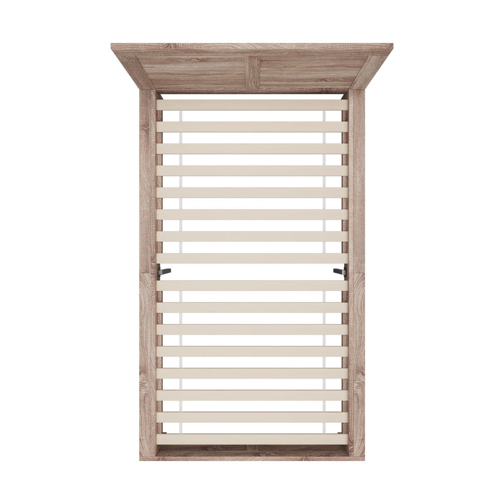 Oikiture Wooden Bed Frame King Single Contemporary Light Oak