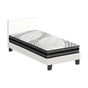 Oikiture Bed Frame with King Single Mattress Set Boucle Fabric White