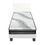 Oikiture Bed Frame with King Single Mattress Set Boucle Fabric White