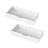 Oikiture 2x Storage Drawers Timber Trundle White