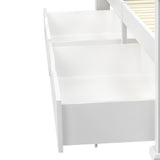 Oikiture 2x Storage Drawers Timber Trundle White