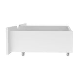 Oikiture 2x Storage Drawers Timber Trundle White - Side View