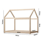 Oikiture Wooden Bed Frame Single Pine Timber Platform