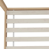 Oikiture Wooden Bed Frame Single Pine Timber Platform - Rear View