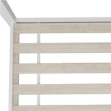 Oikiture Wooden Bed Frame Single House Style White - Close-Up Angle