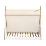 Oikiture Kids Bed Frame Single Size Bed Wooden - Top-Down View