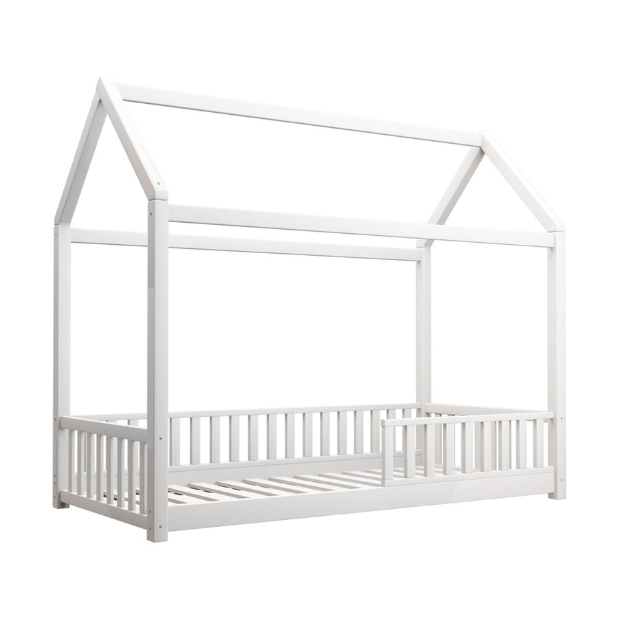 Oikiture Bed Frame Kids Wooden Single House Style