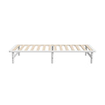 Oikiture Wooden Bed Frame Pine Timber King Single Size White