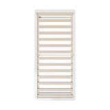 Oikiture Wooden Bed Frame Pine Timber King Single Size White - Front View