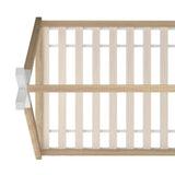 Oikiture Kids Bed Frame With Single Mattress Set Teepee House Style - Close-Up Angle