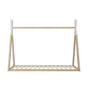 Oikiture Wooden Bed Frame Single Teepee House Style