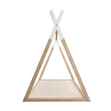 Oikiture Wooden Bed Frame Single Teepee House Style