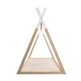 Oikiture Wooden Bed Frame Single Teepee House Style - 45-Degree Angle
