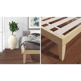 Oikiture Bed Frame Queen Size Pine Wood Bed Base