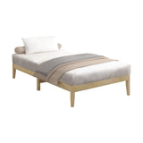 Oikiture Bed Frame Single Size Pine Wood Bed Base