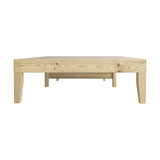 Oikiture Bed Frame Single Size Pine Wood Bed Base - Close-Up Angle