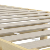 Oikiture Bed Frame Single Size Pine Wood Bed Base