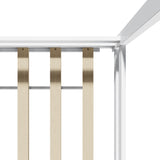 Oikiture Kids Wooden Bed Frame House Base with Fence Double White - Rear View