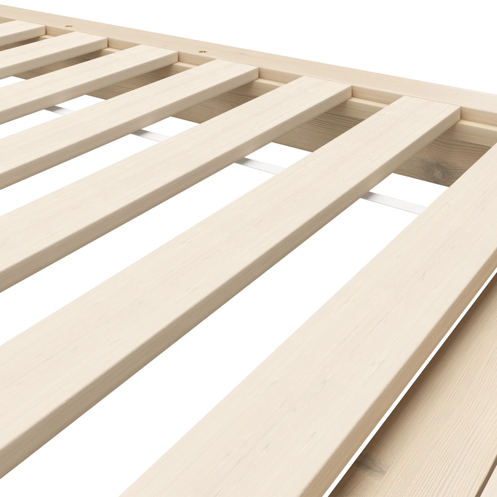 Oikiture Bed Frame King Single Wooden Bed Base Timber Platform