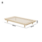Oikiture Bed Frame King Single Wooden Bed Base Timber Platform