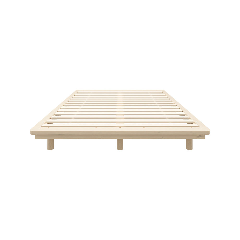 Oikiture Bed Frame Queen Size Wooden Bed Base Timber Platform