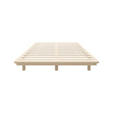 Oikiture Bed Frame Queen Size Wooden Bed Base Timber Platform - Low Angle