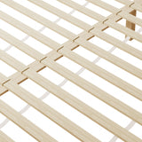 Oikiture Wooden Bed Frame Double Size with Trundle Drawers White - Top-Down View