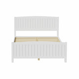 Oikiture Bed Frame Double Size Timber Platform White