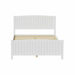 Oikiture Bed Frame Double Size Timber Platform White